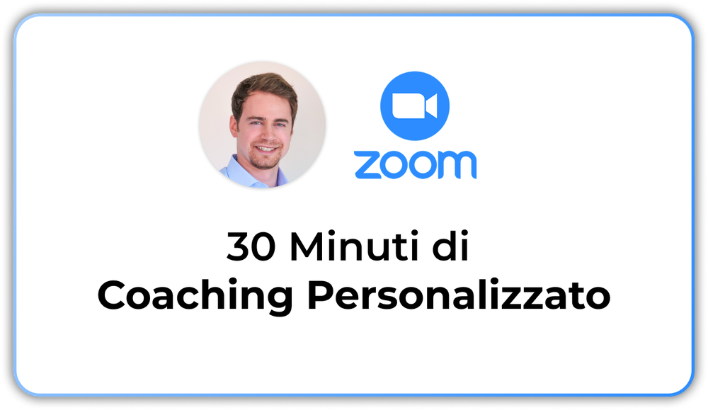 30 minuti di coaching personalizzato su Zoom con Riccardo