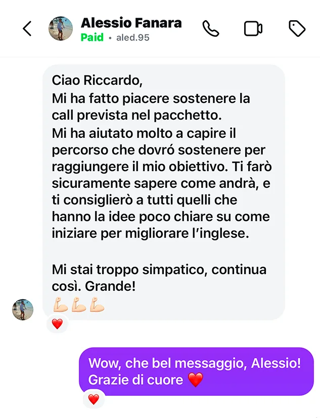 Messaggio di Alessio Fanara