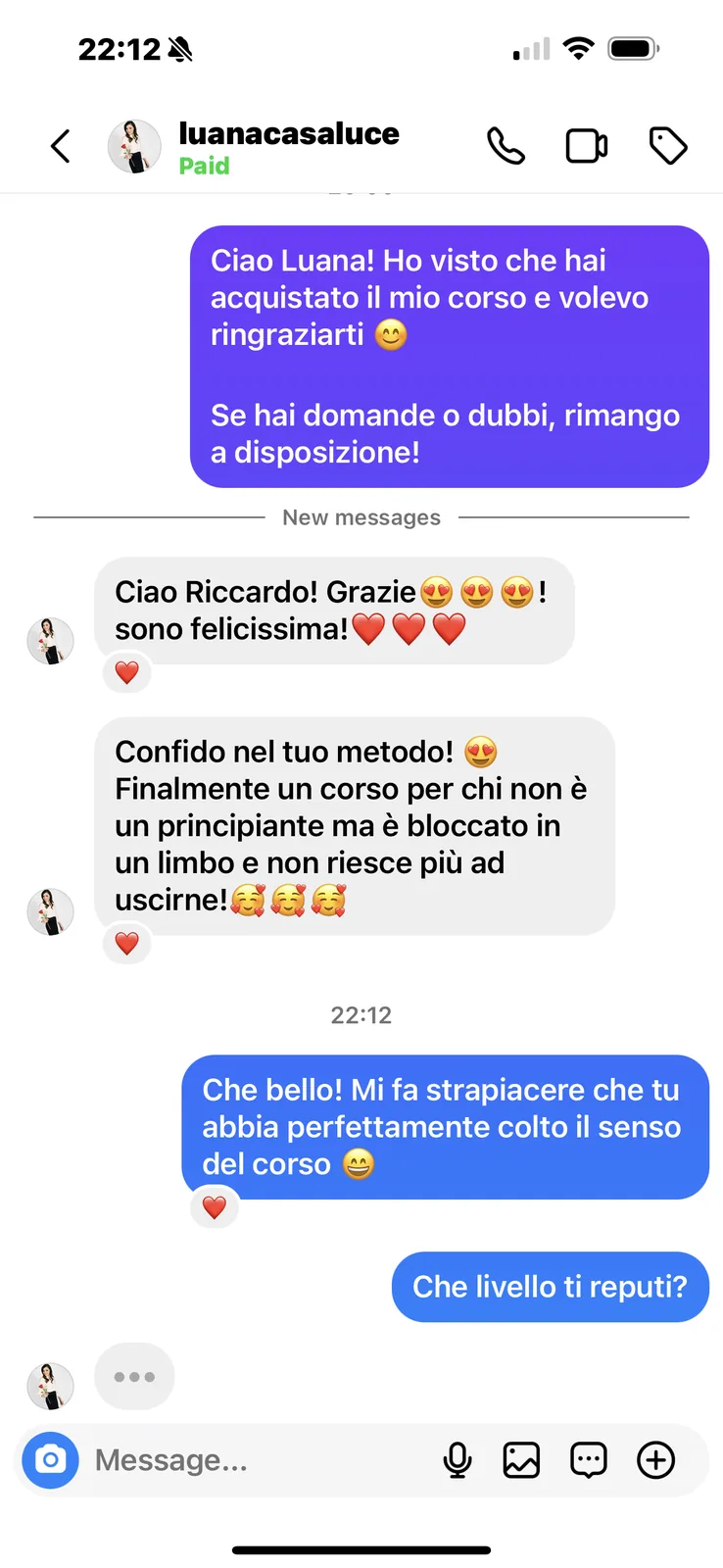 Messaggio di Luana Casaluce