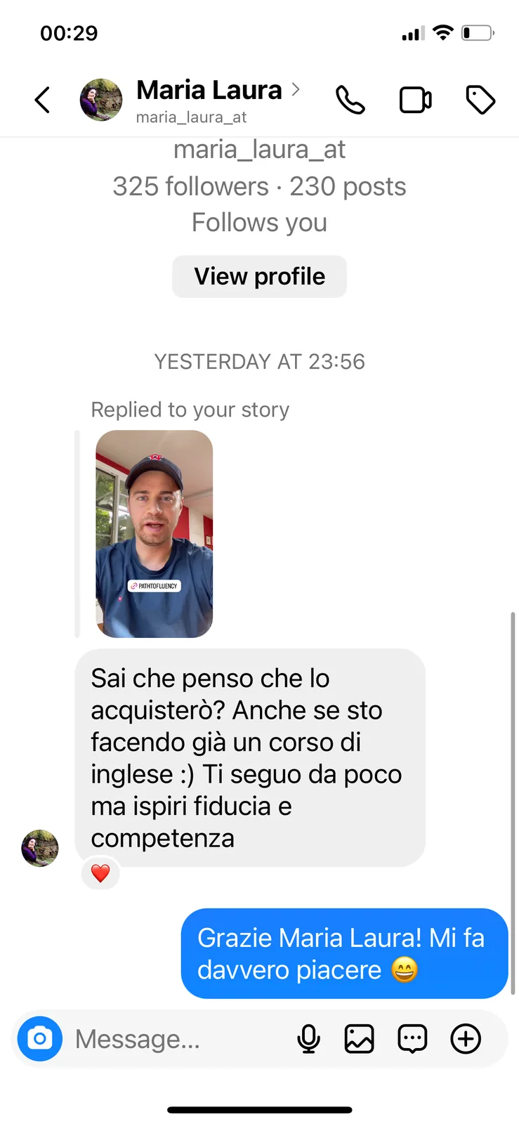 Messaggio di Maria Laura
